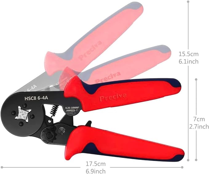 Ferrule Crimping Tool Kit, Preciva AWG23-7 Self-adjustable Ratchet Wire Crimping Tool Kit Crimper Plier Set with 1200PCS Wire Terminals Crimping Connectors Wire End Ferrules