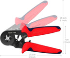 Ferrule Crimping Tool Kit, Preciva AWG23-7 Self-adjustable Ratchet Wire Crimping Tool Kit Crimper Plier Set with 1200PCS Wire Terminals Crimping Connectors Wire End Ferrules