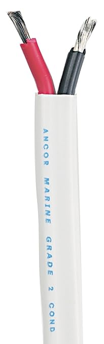 Ancor Marine Grade Products 121910 Duplex Cable, 18/2 AWG (2 x 0.8mm2), Flat - 100ft,Black/Red