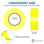 OHLECTRIC Professional Grade Vinyl Electrical Tape (20 Pack) Yellow - 7 Mil Thick Flame-Retardant, Heat & Weather Resistant 3/4 Inch x 60 Feet | Ideal for Contractors & Electricians