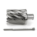 OSCARBIDE 2"x2"Annular Cutter,3/4 inch Weldon Shank,2 inch Cutting Diameter 2 inch Depth of Cut,2 Flat Mag Drill Bit with Pilot Pin for Magnetic Drill Press,1 Piece