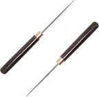 2 Pcs Scratch Awl Tool, with Wooden Handle, Leather Awl Punch Tool,Tailors Awl, for Punching Stitching Sewing, Awl Repair Tool for Leather Craft