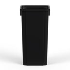 23 Gallon Black Square Commercial Trash Garbage Can | Outdoor Office Restaurant School Kitchen
