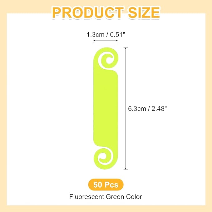 PATIKIL Cable Tags Flexible Cable Management Labels Cord Identification Tags, Wire Cord Markers for USB Computer Phone Charger Power - 20Pcs (Fluorescent Green)