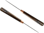 Wooden Handle Scratch Awl Tool, 2 PCS for Leather Hole Punch, Sewing and Leather Craft Repair