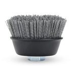 BHA 4" Abrasive Filament Nylon Bristle Cup Brush, 5/8-11 Threat Arbor - Gray (80 Grit)