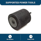 Benchmark Abrasives 2" x 2" Rubber Expanding Drum Sander with 1/4" Mandrel, Spiral Bands Rotary Sander Attachment for Drill & Die Grinder, Metal Polishing, Sanding, Shaping - Sanders for Woodworking