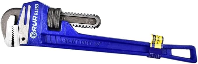 14-Inch Straight Pipe Wrench – Heavy Duty,Adjustable Plumbing Tool with Malleable Cast Iron Handle, Exceeds GGG Standard for Durability & Grip
