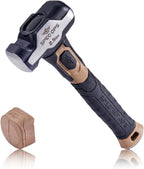 Spec Ops Tools Engineering Hammer, 2.5 lb Sledge hammer with Removable Soft Mallet Cap & Bi-Material Shock Absorbing & Vibration Dampening Handle, 3% Donated to Veterans, Black/Tan