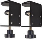 Small C Clamps 2 Inch with 4 Small Holes in the Back, 2-Pack Adjustable Desk C-Clamp for Range 0.39"~2", Versatile Clamp for Brake, Parts Assembly, Fastening, Welding, Woodwork, Metal Work