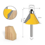 WSOOX 5PCS Chamfer Router Bits with 1/4" Shank Bevel Edge Forming Router bits (11.25°,15°,22.5°,30°,45°.)