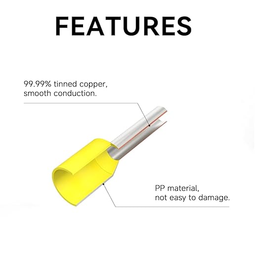 HKS 200PCS Wire Ferrule Connectors - AWG 6-16.0mm² Copper Barrel Pin Cord Ends Insulated Ferrules Terminals - E16-12 Red