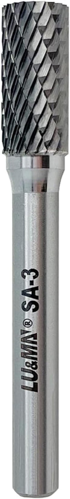 SA-3 Tungsten Carbide Burr Rotary File, Cylinder Shape Double Cut, 1pc
