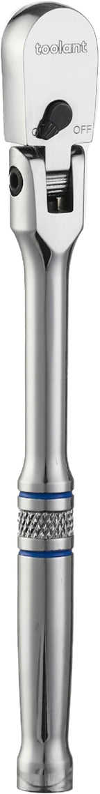 toolant 1/4“ Drive 90 Tooth Compact Flex Head Socket Ratchet Wrench (1/4",7 inch length)