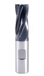 Accusize Industrial Tools 3/4'' Fine Tooth M42 8% Cobalt Tialn Roughing End Mill, 3/4'' Shk Dia, 1-5/8'' Flute Length, 3-3/4'' Oal, 4 Flute, 1104-0034