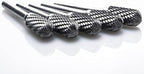 Carbide Burr Set 1/4" Shank SC-5 Die Grinder Bits Tungsten Double Cut Burr Bits (1/2" Cutter Dia X 1" Cutter Length) for Die Grinder Kits Metal Grinding Drilling Polishing (5pcs)
