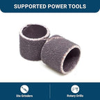 Benchmark Abrasives 1/2" x 1/2" Aluminum Oxide Sanding Bands, Spiral Bands Rotary Sander Attachment for Drill & Die Grinder, Metal Polishing, Sanders for Woodworking Sander Tool (10 Pack), 60 Grit