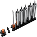 ToolBox Widget Socket Organizer ⅜ Inch Pro Series – Modular Magnetic Socket Holder with Missing Tool Indicator – Size Stems NOT Included - 2 Pack, 24 Organizers