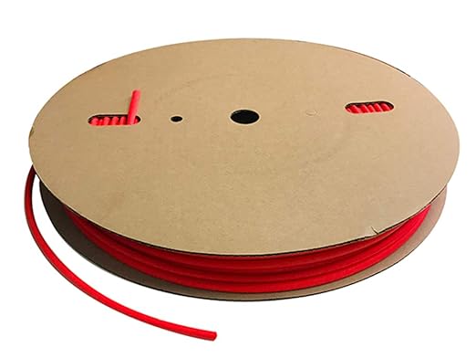 Kable Kontrol Heat Shrink Tubing - 3/16” Inch - 250' Ft Long, Red Polyolefin - 2:1 Industrial Shrink Tube & Cable Sleeve for Electrical Wire Insulation - Rated for 600 V
