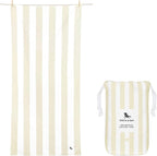 Dock & Bay Beach Towel - Quick Dry, Sand Free - Compact, Lightweight - 100% Recycled - Includes Bag - Cabana Light - Bora Bora Beige - Large (160x90cm, 63x35)