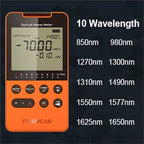 Optical Power Meter -50~+30dbm Built-in 10mW Visual Fault Locator Portable Optical Cable Tester Network Tools with RJ45 Remote