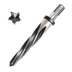 3/4” Bridge Construction Reamer Drill Bit, M2 HSS Taper Chucking Reamer for Steel Alloy Metal Wood Plastic, 1/2" Non-Slip Shank, 5-Spiral Flutes Car Reamer, to Align or Enlarge Holes, 19mm