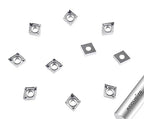 Accusize Industrial Tools CCGT432 Uncoating Carbide Inserts, 10 Pcs, for Machining Aluminum, 6600-0432x10