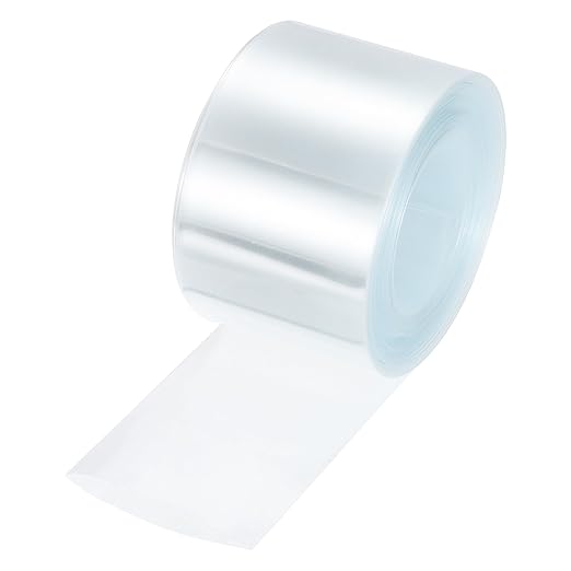 MECCANIXITY Battery Wrap PVC Heat Shrink Tubing 32mm Dia 50mm Flat 33 Feet(10meters) Clear Good Insulation for Battery Pack