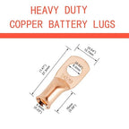 16Pcs Battery Cable Ends 6 AWG 5/16" Stud Copper Ring Terminals Wire Lugs with 16Pcs Heat Shrink Tubing 6 Gauge Battery Cable Lugs Heavy Duty Cable Lugs Bare Copper Eyelets Tubular Ring Terminal