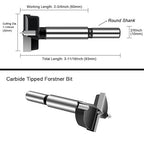 ASNOMY 1-1/4 Inch Forstner Drill Bit, Carbide Tipped Forstner Bit for hard Wood, Wood drilling Hole Saw Set Woodworking Hinge Cutter Tool Kits for Wood Plastic Plywood