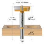 FivePears Forstner Drill Bit 3/8 inch Shank, 1-5/8 inch Cutting Diameter, Carbide Tipped Wood Hole Saw Auger Opener, Hole Opener Hinge Hole Cutter for Woodworking, Plastic, Plywood Products