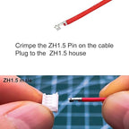 ZH 1.5MM Connectors and Crimp Terminal kit Compatible with JST ZH 1.5 Connector 2/3/4/5/6/7/8/9/10 Pin Housing