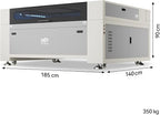 Monport Effi13S 130W Upgraded CO2 Laser Engraver, 51x35 Laser Engraving Machine with Built-in Water Chiller, Autofocus Autolift,Fume Extractor,Air Assist, Digital Control Panel Industrial Laser Cutter