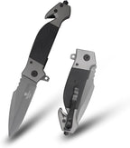 Snake Eye Tactical Heavy Duty Every Day Carry Folding Pocket Knife (Black-1019)