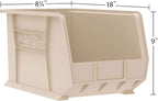 Akro-Mils 30265 AkroBins Plastic Storage Bins, Space-Saving Stackable Bins for Garage, Pantry, Craft Organization, 18-Inch x 8.25-Inch x 9-Inch, Green, 6-Pack