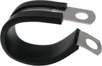 1.25" Cable Clamp Stainless Steel Rubber Cushioned Insulated Metal Clamp, Tube Holder for Tube, Pipe or Wire Cord Installation (12 Pack)