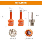 Diamond Core Drill Bit Kit BGTEC Diamond Hole Saw Tile Cutter for Porcelain Tile Ceramic Marble Brick Granite Stone, 5/8"-11 Thread Hole Saw 6/8/10mm+HEX Adapter