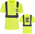 AYKRM Safety T Shirt Reflective High Visibility hi vis Long Sleeve T Shirt (XS-6XL)