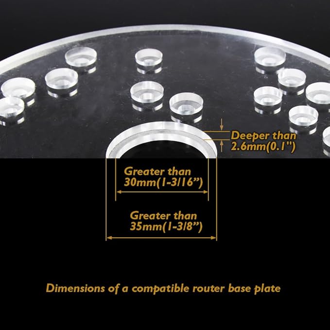 O'SKOOL 10 pcs Brass Router Template Bushing Guides Sets Fit Any Router Sub-base of the Porter Cable style