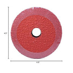 BHA Ceramic Resin Fiber Sanding and Grinding Discs, 4.5” x 7/8”, 24 Grit - 25 Pack