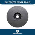 Benchmark Abrasives 4-1/2" Diameter Surface Preparation Non Woven Discs with 7/8" Arbor for Die Grinder Surface Grinding Polishing Burr Finish Rust Paint Removal (Pack of 10) - (Gray)