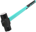 Sledge and Club Hammer with Heavy Duty Construction, Ergonomic No-Slip H-Grip Handle, Fiberglass Core, High Strength Steel for Construction,Land Management, Yard Work (B-8LB)