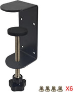 3 inch C-Clamp with Four Small Holes in the back, 6-Pack Adjustable Desk C Clamps for Range 0.35"~3.37", Versatile Clamp for Brake, Parts Assembly, Fastening, Welding, Woodwork, Metal Work