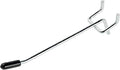 L Shape Pegboard Hooks, 4 Inch 50-Pack, Sturdy Galvanized Metal, Suitable for 1/4 and 1/8 Inch, Rubber Tipped, For Garage, Office, Kitchen, Store (Silver)