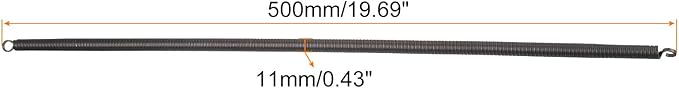 MECCANIXITY Spring Tube Bender OD 11mm/0.43" Steel Spring Pipe Bending Tubes 500mm/19.69" Long for 3/8" PVC Pipe(ID 12mm) in Home Renovations,Electrician Wiring Bending Pipe(insert-pipe use)