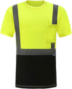 AYKRM Safety T Shirt Reflective High Visibility hi vis Long Sleeve T Shirt (XS-6XL)