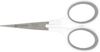 Westcott 4" Embroidery Scissors with Curved Titanium-Bonded Blades for Flush Trimming, Crafting, Sewing & More (White/Gray)