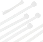 PATIKIL Cable Zip Ties 16 Inch, 100 Pcs Self-Locking Nylon Wire Tie Wraps Heavy Duty Cord Management with 50 lbs Tensile Strength for Indoor and Outdoor, White (0.2" W)