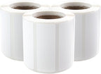 PUQU 30x15mm Direct Thermal Sticker Labels, Self-Adhesive All-Purpose Label Maker Tape, Compatible with AQ Series Label Printer, Refills Standard Laminated Office Labeling, 3 Rolls, 1200 Labels