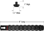 Ernst Manufacturing 8-Inch Magnetic Socket Organizer with 9 3/8-Inch Twist Lock Clips, Black (8427M-Black-3/8)